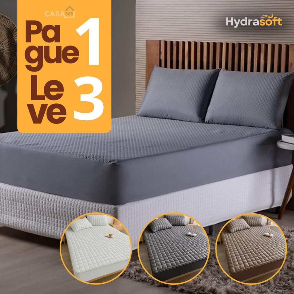 [COMPRE 1, LEVE 3] Hydra Soft™ Jogo de Cama Impermeável Premium – Capa + 2 Fronhas