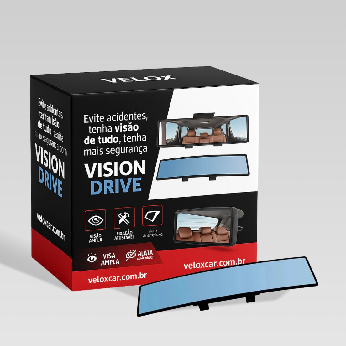 Vision Drive - Espelho Retrovisor Panorâmico Universal