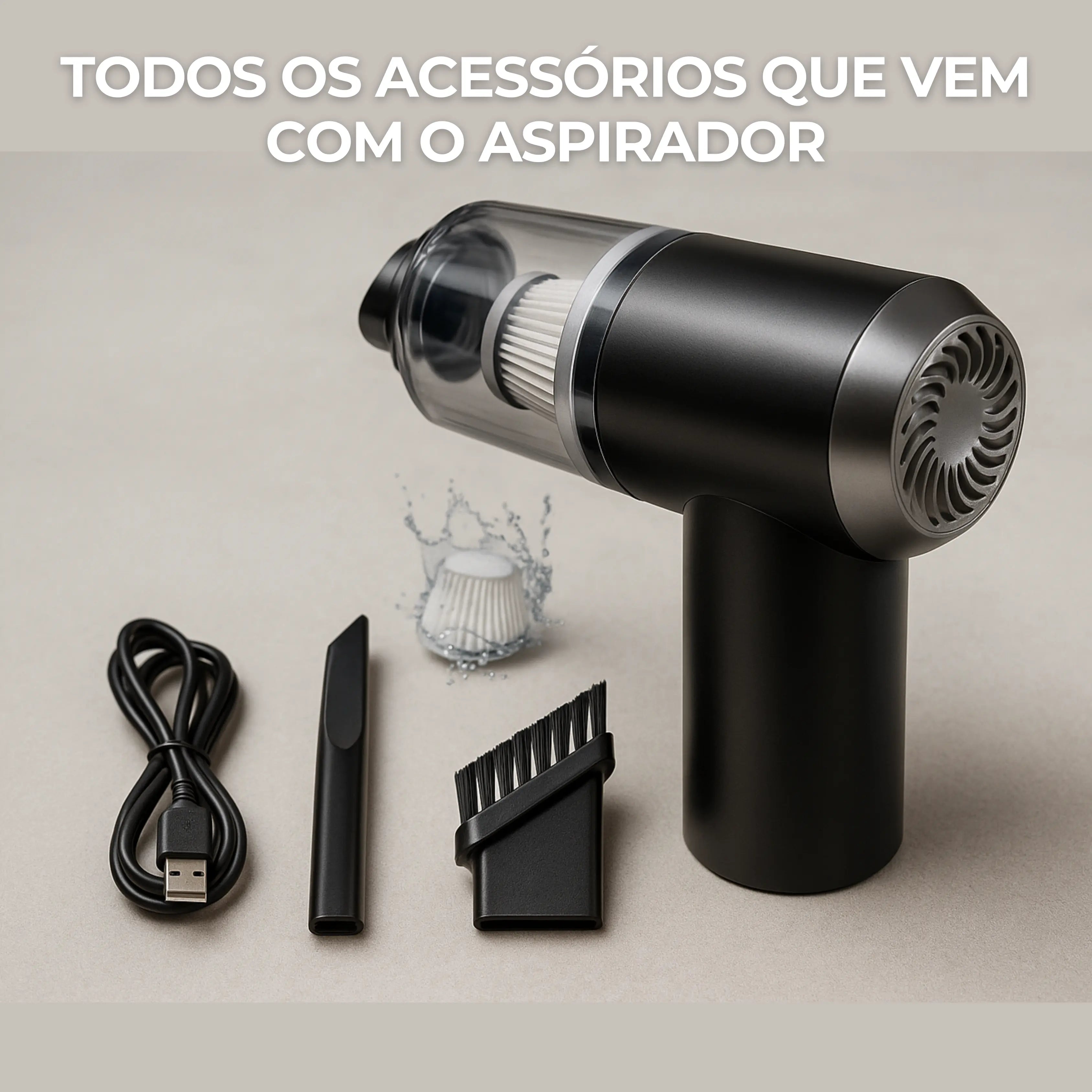 Mini Aspirador Portátil para Carro